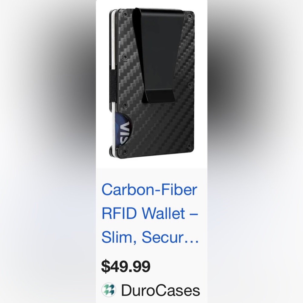 Carbon Fiber Pattern Money Clip - Picture 6 of 6